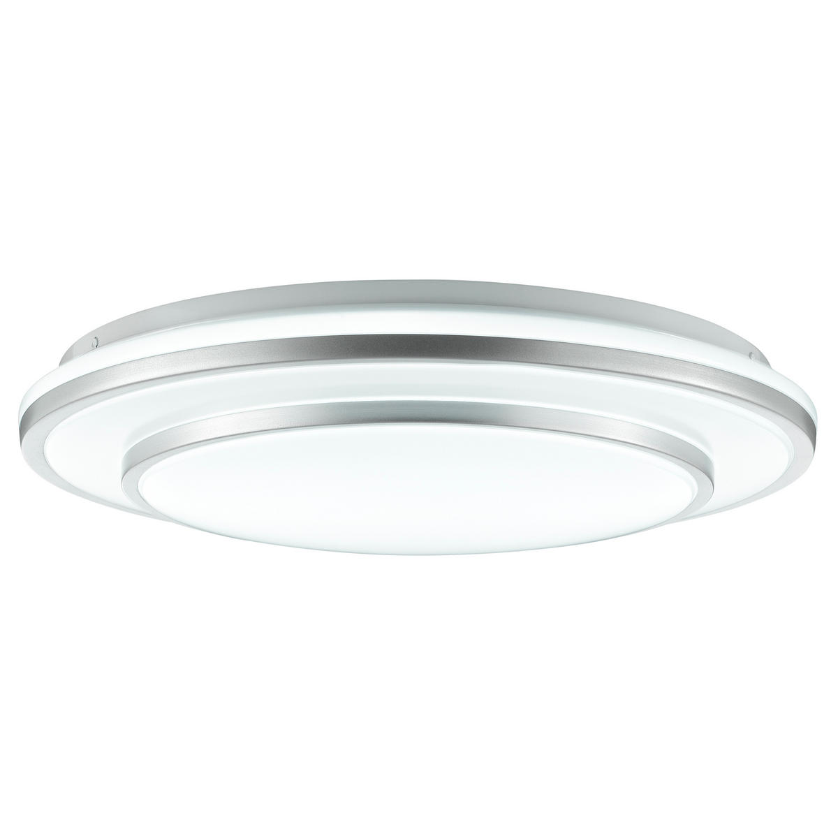 LED DECKENLEUCHTE Luciano Aluminium/Weiß 39/39/7,8 cm - Multicolor, Metall (39/39/7.8cm) - Brilliant