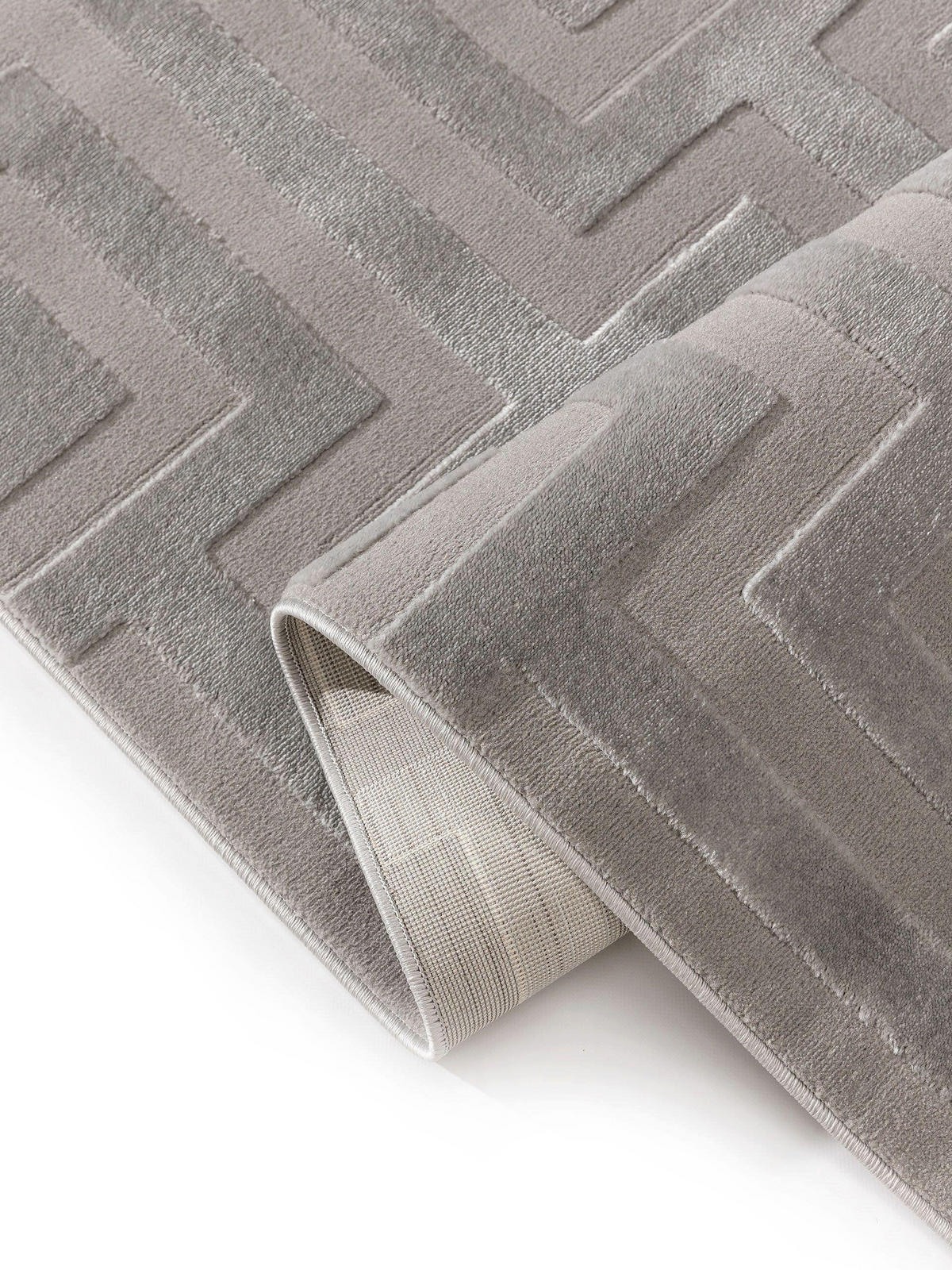 TEPPICH Claire Grau 120x170 cm - Grau, Kunststoff (120/170cm) - benuta