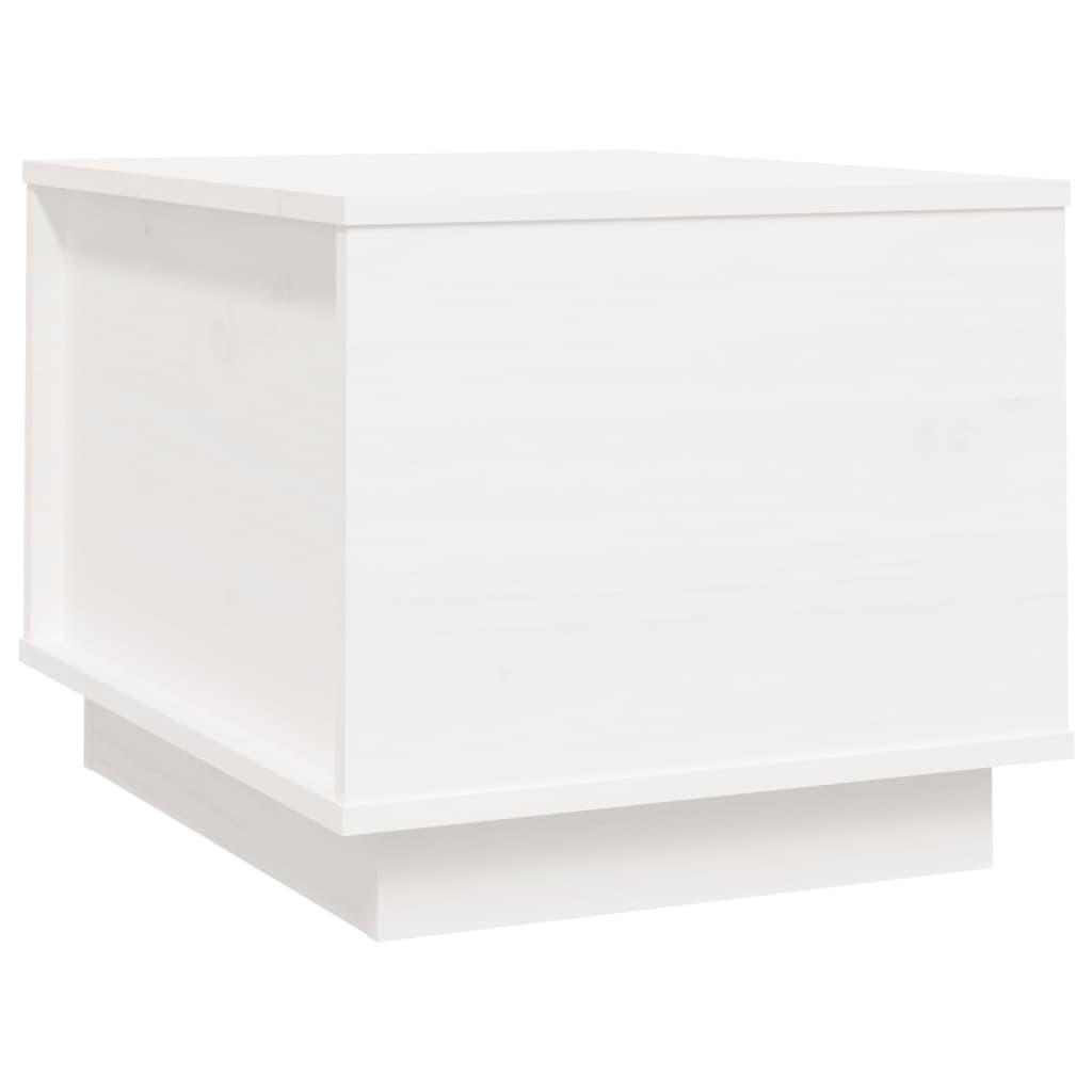 COUCHTISCH Weiß 40x50x35 cm Massivholz Kiefer - Weiß, Holz (40/50/35cm) - furnicato