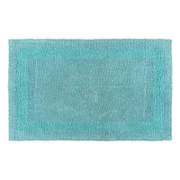 BADEMATTE 70/120 cm, 100% Baumwolle, wendbar - Hellblau, Textil (70/120cm) - Homescapes