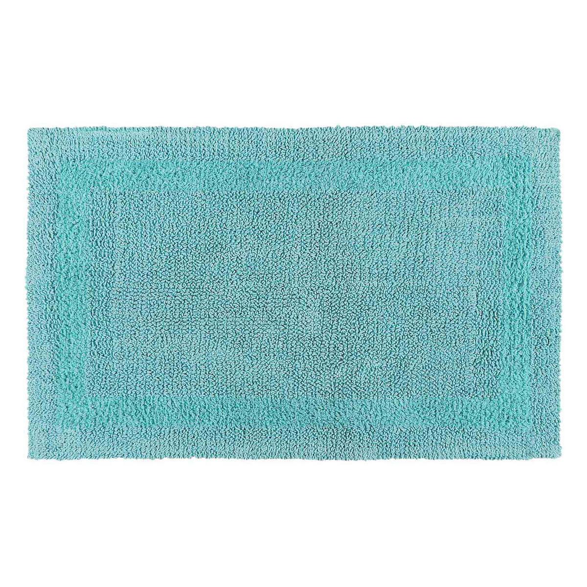BADEMATTE 70/120 cm, 100% Baumwolle, wendbar - Hellblau, Textil (70/120cm) - Homescapes