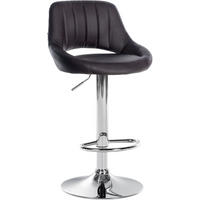 BARHOCKER Milos Kunstleder chrom braun - Chromfarben/Braun, Kunststoff/Metall (47/106/48cm) - TPFLiving
