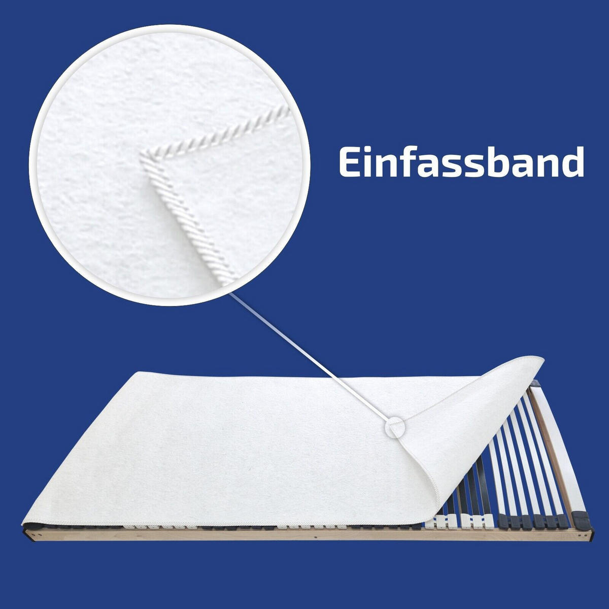 MATRATZENSCHONER 100x200 Atmungsaktive Lattenrost-Auflage & Staubschutz - Weiß, Textil - Matratzen Perfekt