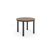ESSTISCH BERNARDIN - Dunkelbraun/Schwarz, Holzwerkstoff/Metall (100/100/76cm) - Meblini