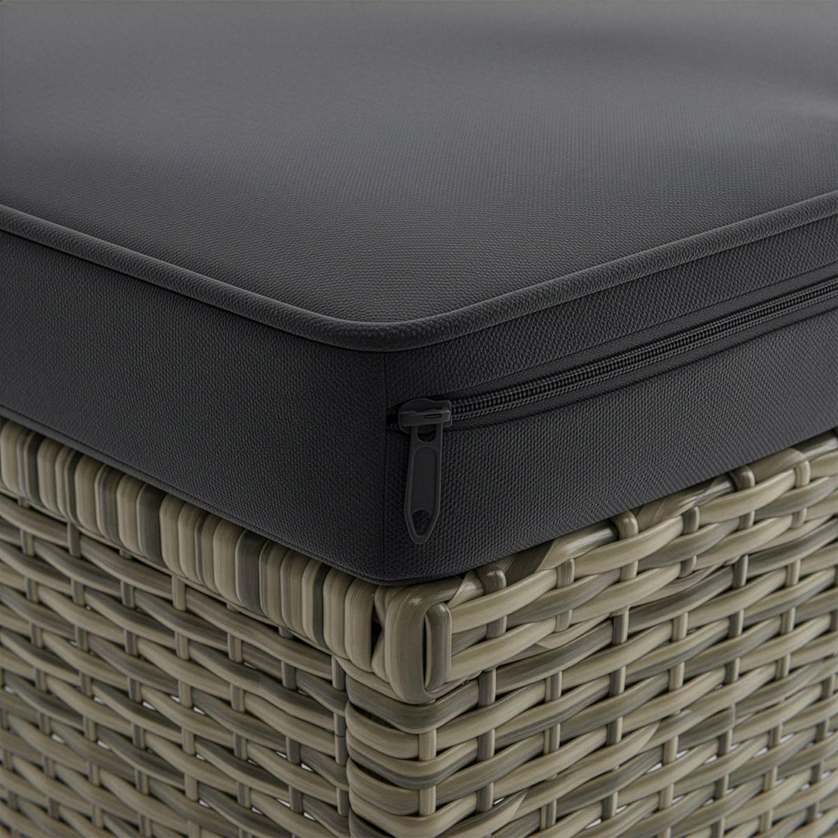 LOUNGEGARNITUR Punta Cana inkl. Abdeckung 3-tlg. - Grau, Kunststoff - Juskys