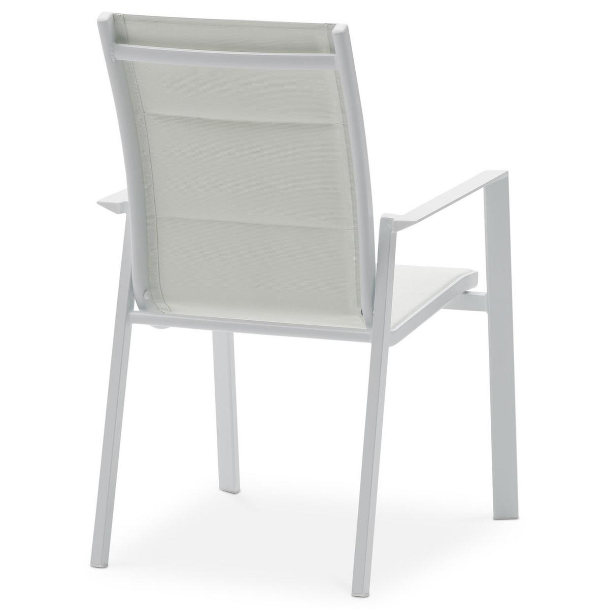 GARTENSTÜHLE TRAPANI 6er-Set weiß - Weiß, Textil (42/91/43cm) - IDIMEX
