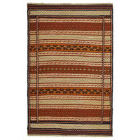 HANDWEBTEPPICH Kelim Kordi Mehrfarbig 148/96 cm Schurwolle - Multicolor, Textil (96/148cm) - Looma