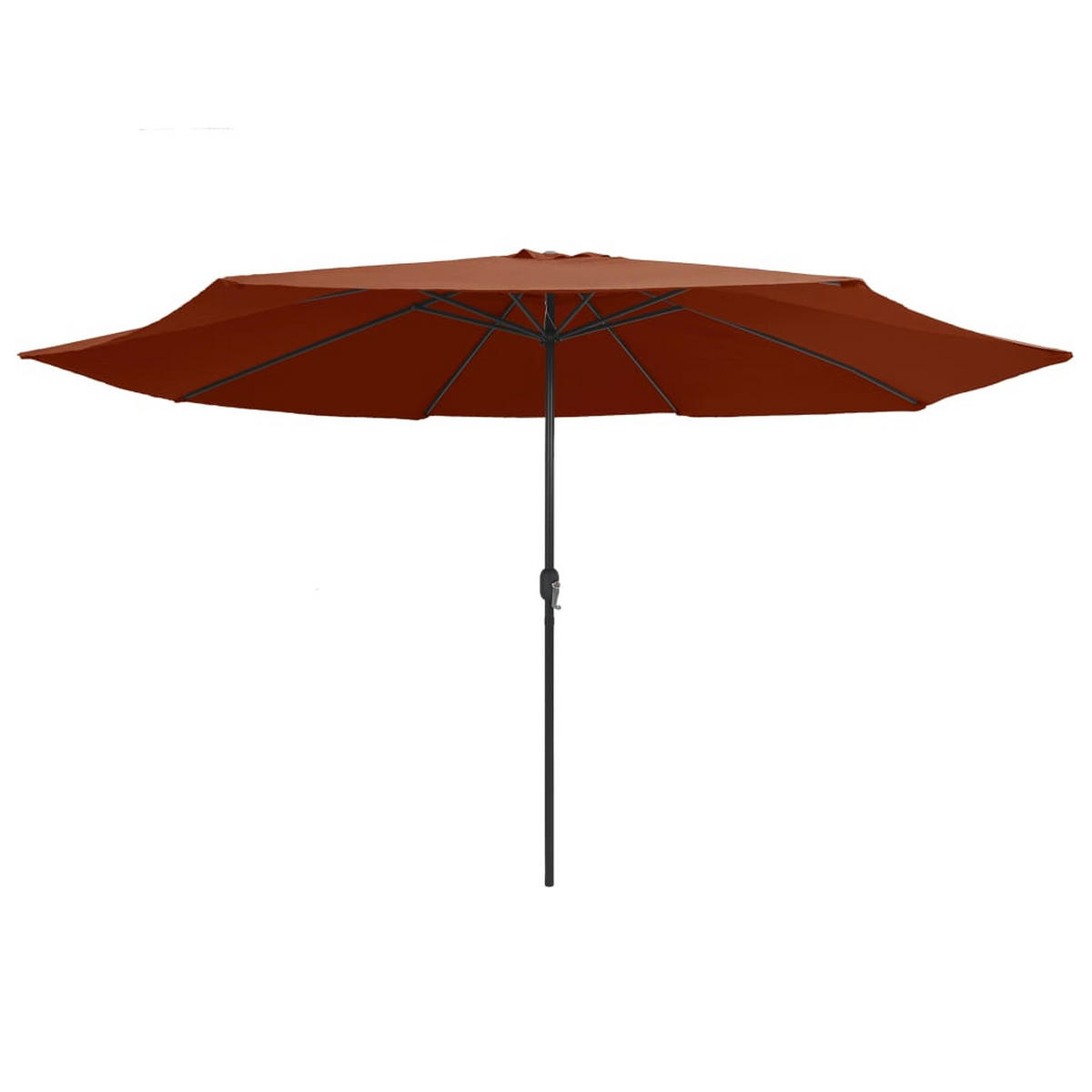 SONNENSCHIRM Mit Metall-Mast 390 Cm Terrakotta - Braun, Textil (390/390cm) - vidaXL