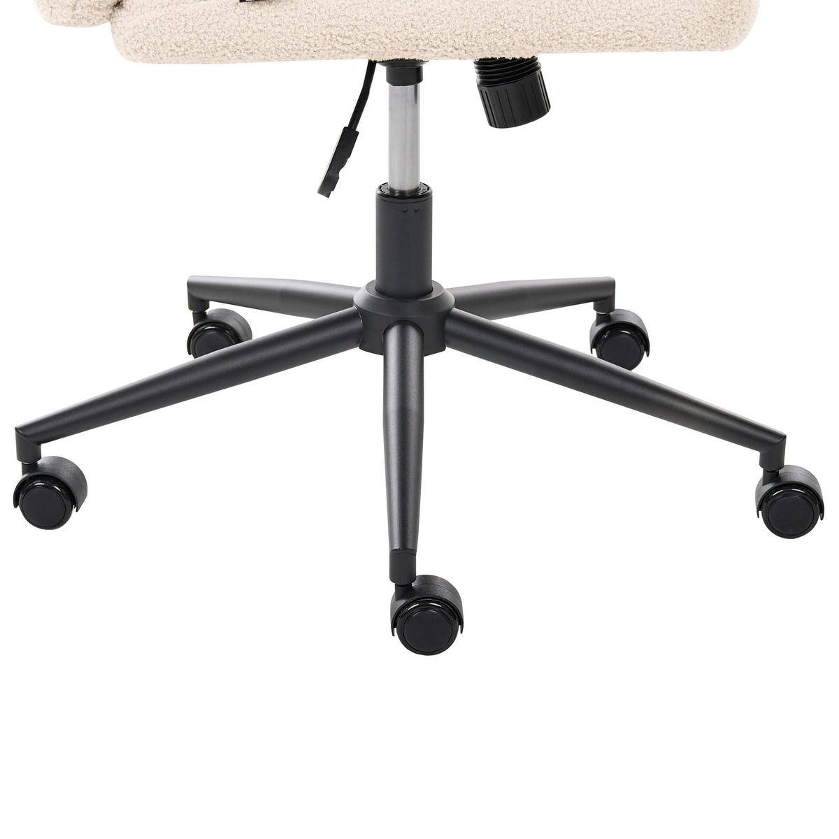 SCHREIBTISCHSTUHL Bouclé Hellbeige Catlin - Beige, Textil (64/80/68cm) - Beliani