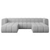 WOHNLANDSCHAFT modulares Sofa Joren-U1 - 319x177x70 cm Hellgrau - Hellgrau, Holzwerkstoff/Textil (319/70/177cm) - ALTDECOR