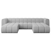 WOHNLANDSCHAFT modulares Sofa Joren-U1 - 319x177x70 cm Hellgrau - Hellgrau, Holzwerkstoff/Textil (319/70/177cm) - ALTDECOR