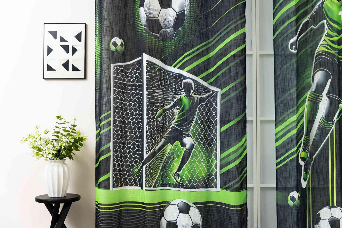 VORHANG SEOUL HxB 245x140 cm Tor - Grün, Textil (140/245cm) - Gardinenbox