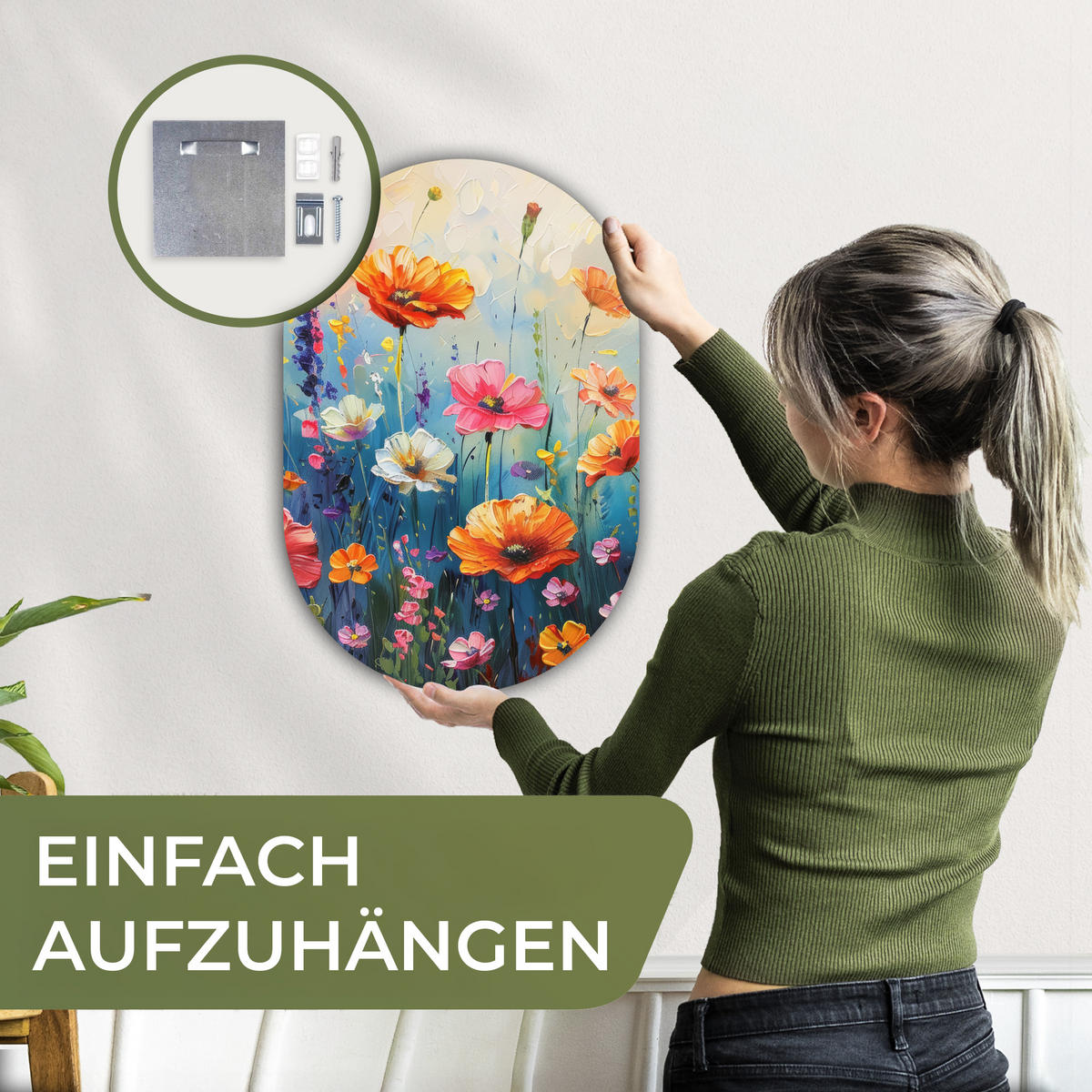 WANDBILD Blumen - Natur - Aquarell - Kunst 40x60 cm - Multicolor, Kunststoff (40/60cm) - MuchoWow