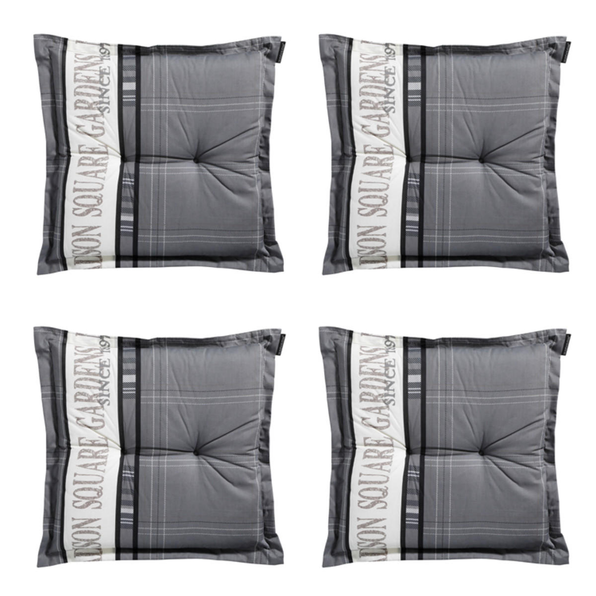 SITZKISSEN Madison 50/50 cm 4er-Set - Grau, Textil (50/5/50cm) - Madison
