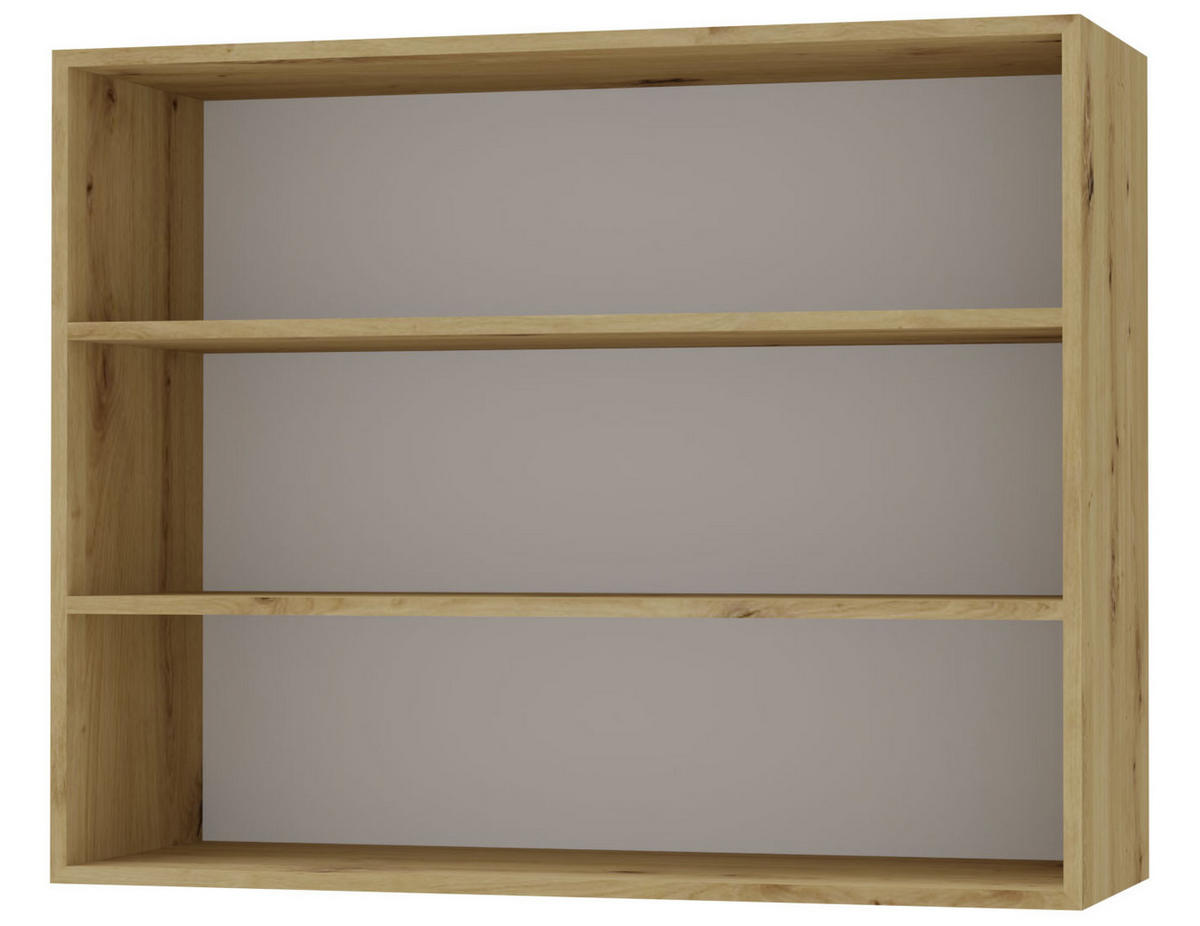 KÜCHENHÄNGESCHRANK Lamello W3/90 Schwarz Matt / Eiche Artisan 90 / 32,5 / 72cm - Eichefarben/Schwarz, Holz/Holzwerkstoff (90/72/32.5cm) - Feldmann-Wohnen