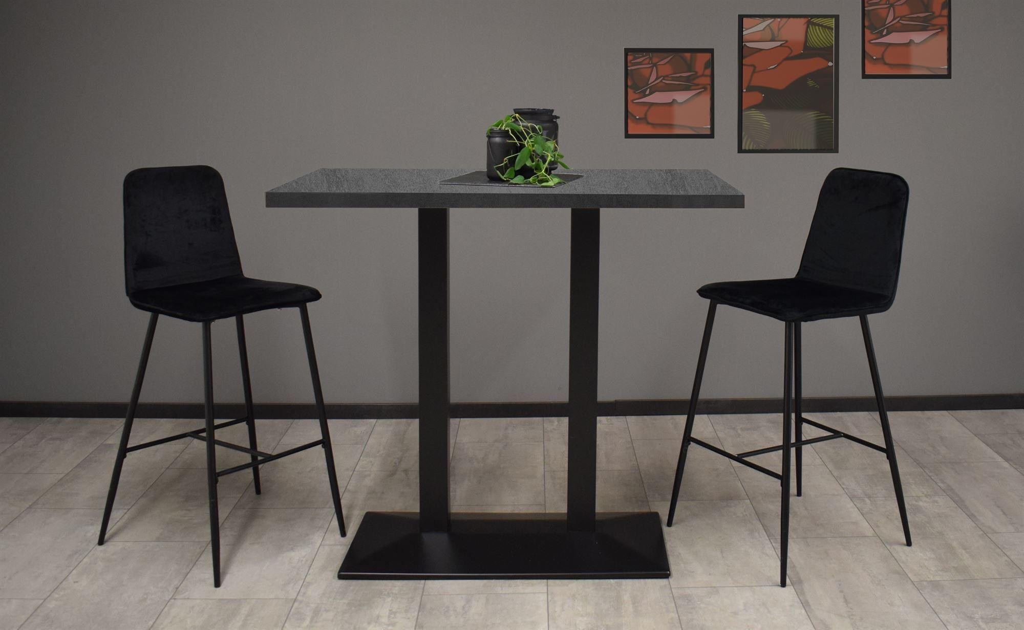 TRESENTISCH Electra 120x70x106 schwarz matt/graphit - Graphitfarben, Metall (120/70/106cm) - 58aufmkessel