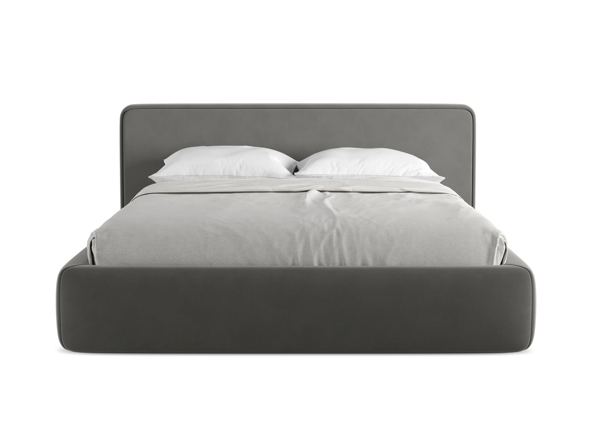 POLSTERBETT mit Bettkasten und Lattenrost 200x225 Grau - Dunkelgrau/Schwarz, Kunststoff/Textil (160/200cm) - Makamii