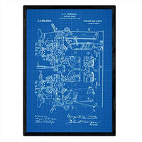 POSTER Druckmaschine Patent A3 Rahmenlos - Klar, Papier (29.7/5/42cm) - Nacnic