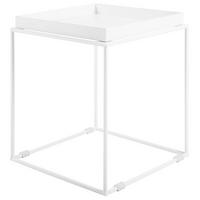BEISTELLTISCH weiß quadratisch 40/40 cm Saxon - Weiß, Metall (40/40/50cm) - Beliani
