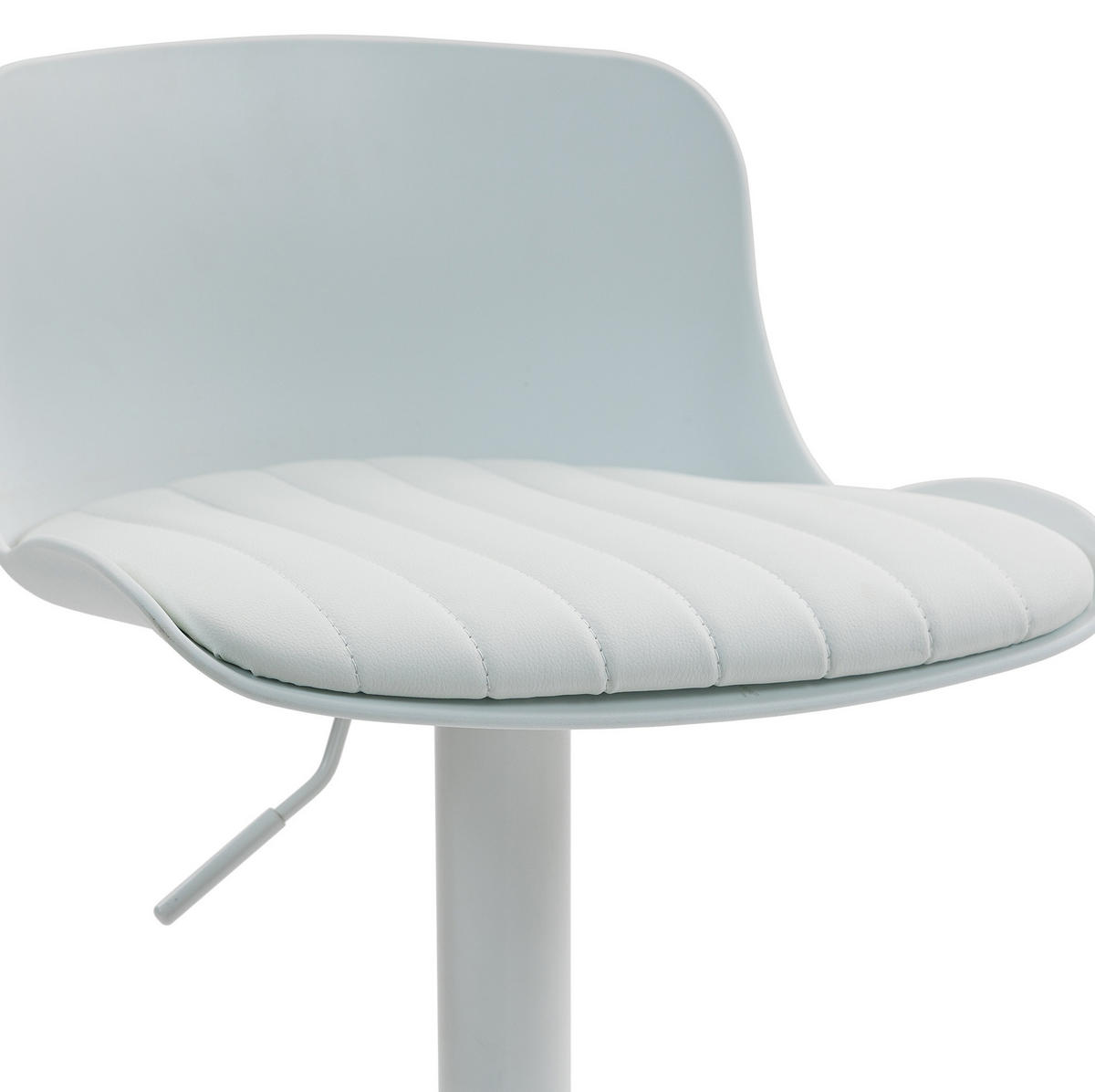 BARHOCKER höhenverstellbar drehbar Metall Weiß - Weiß, Metall (44/80/43cm) - Meubliv
