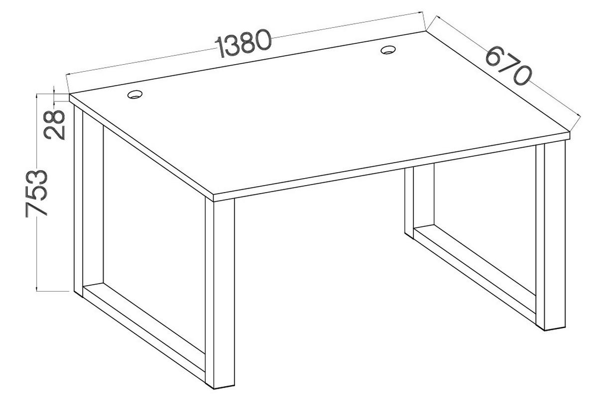 SCHREIBTISCH MALTESA 138x67x75,3 cm Bürotisch Computertisch, Eiche Artisan - Eiche Artisan, Holzwerkstoff (67/138/75.3cm) - MASSENO