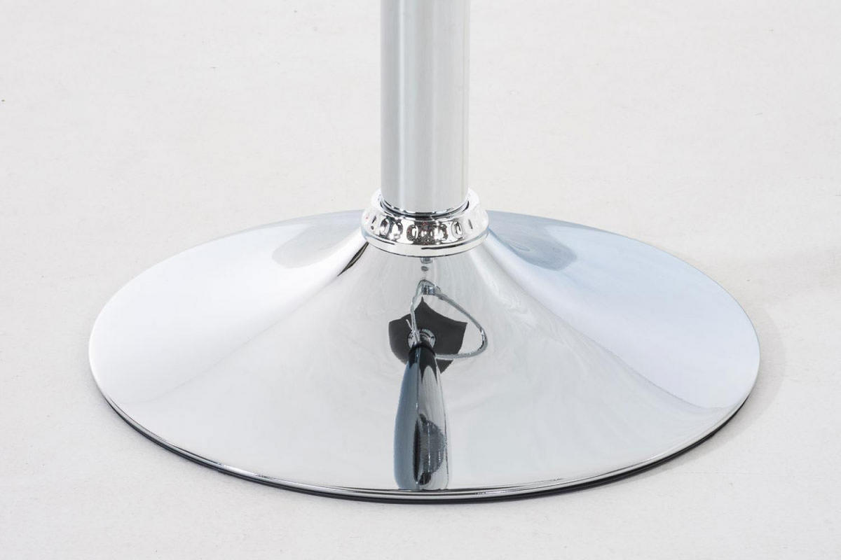 BARHOCKER 2er Set Kunststoff grau - Chromfarben/Grau, Kunststoff/Metall (39/84/36cm) - CLP