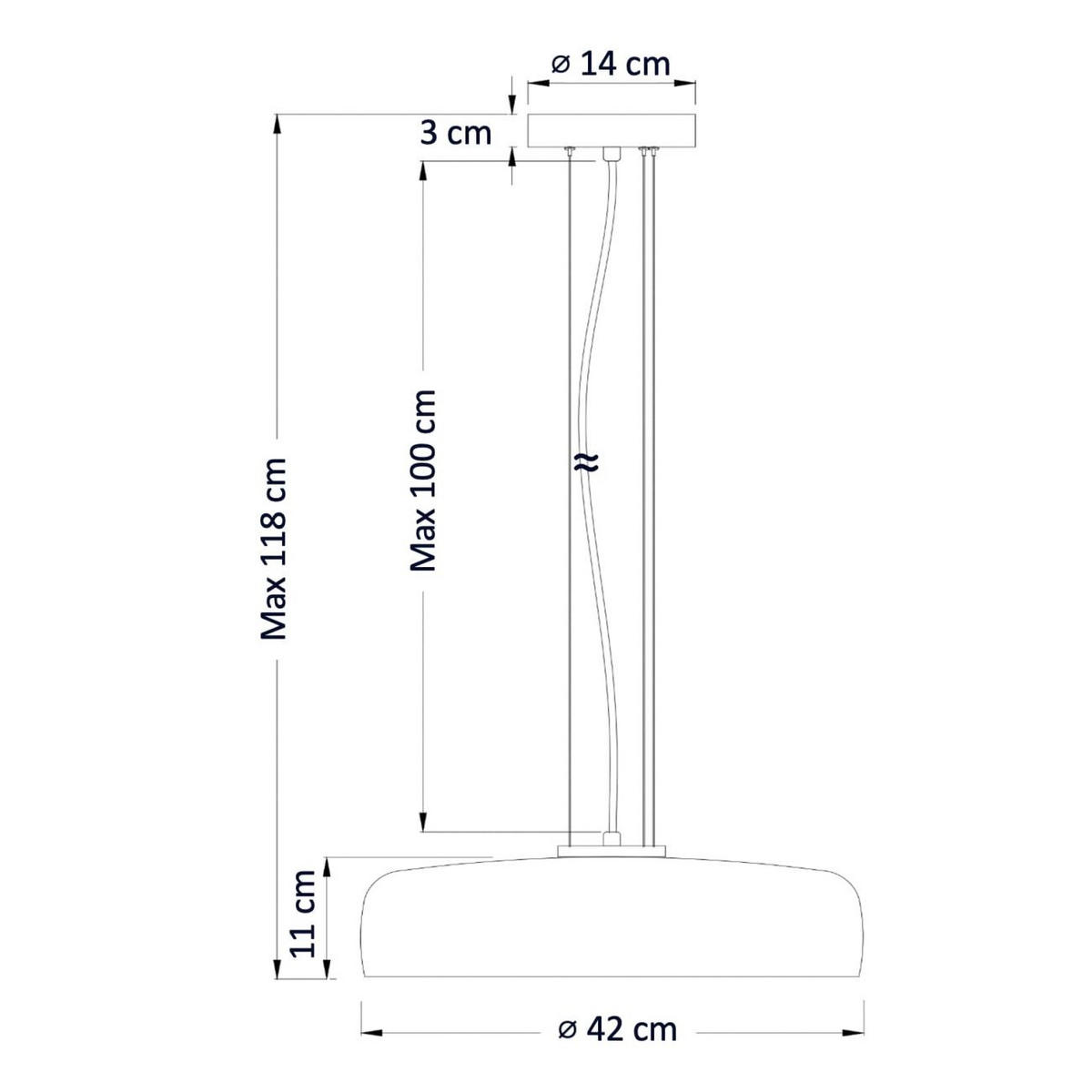 HÄNGELEUCHTE Riccardo, Schwarz und rauchgrau, 42cm - Schwarz, Glas (42/42/10.1cm) - KOSILUM