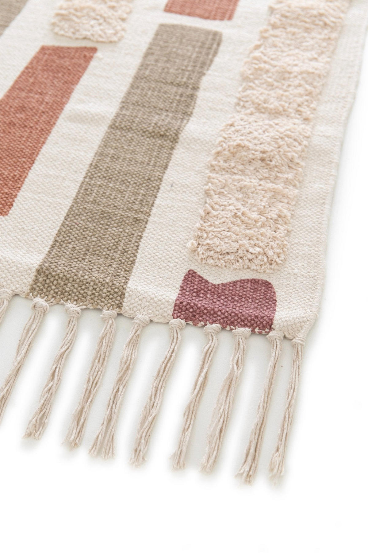 KINDERTEPPICH aus maschinenwaschbarer Baumwolle - Pink, Naturmaterialien (160/230cm)