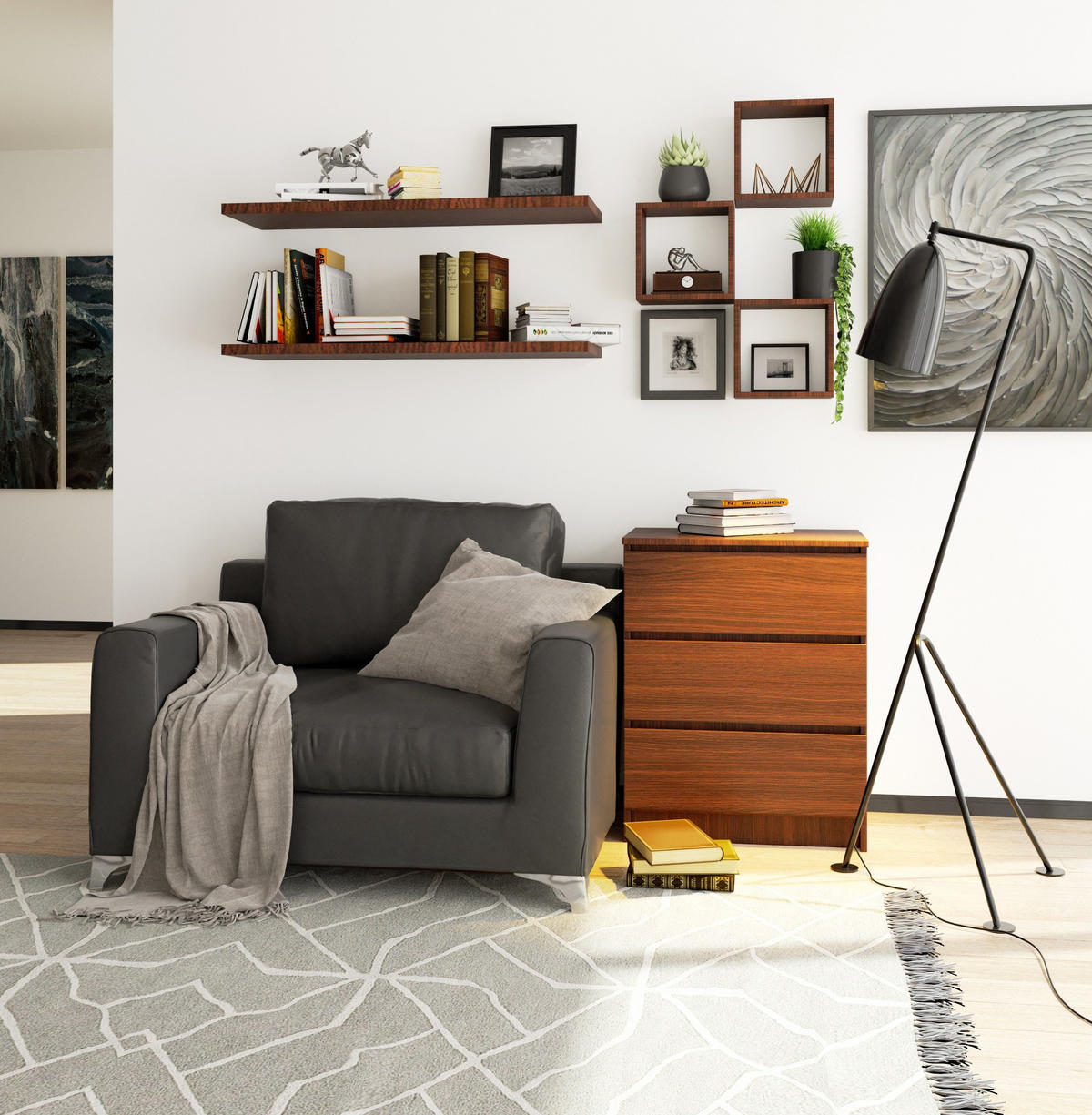 KOMMODE K60, Wenge, 60x40x77 cm - Wengefarben, Holz (60/77/40cm) - Milordbikes