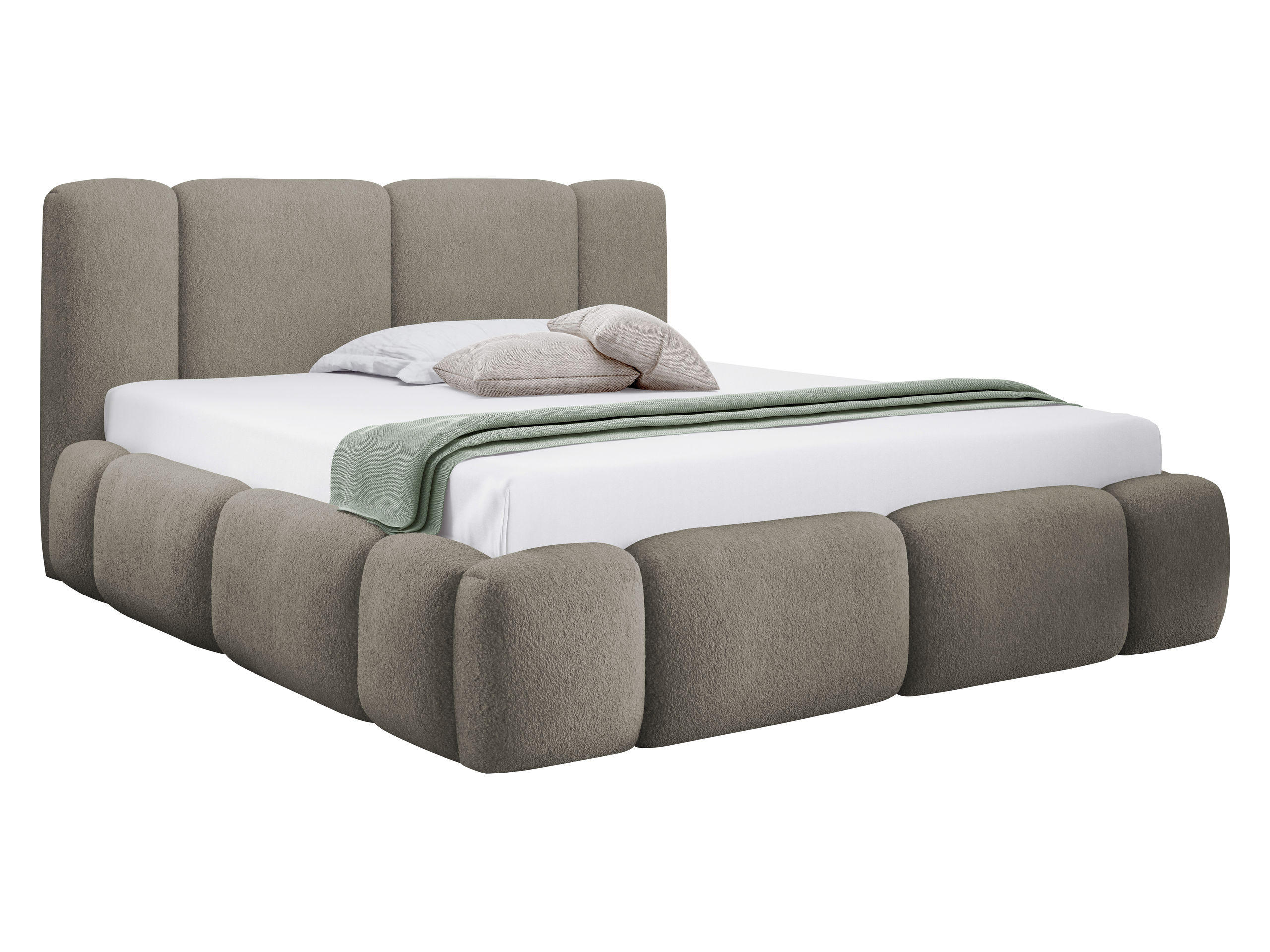 POLSTERBETT Bianco Boucle - Grau, Holz/Textil (200/200cm) - MIRJAN24