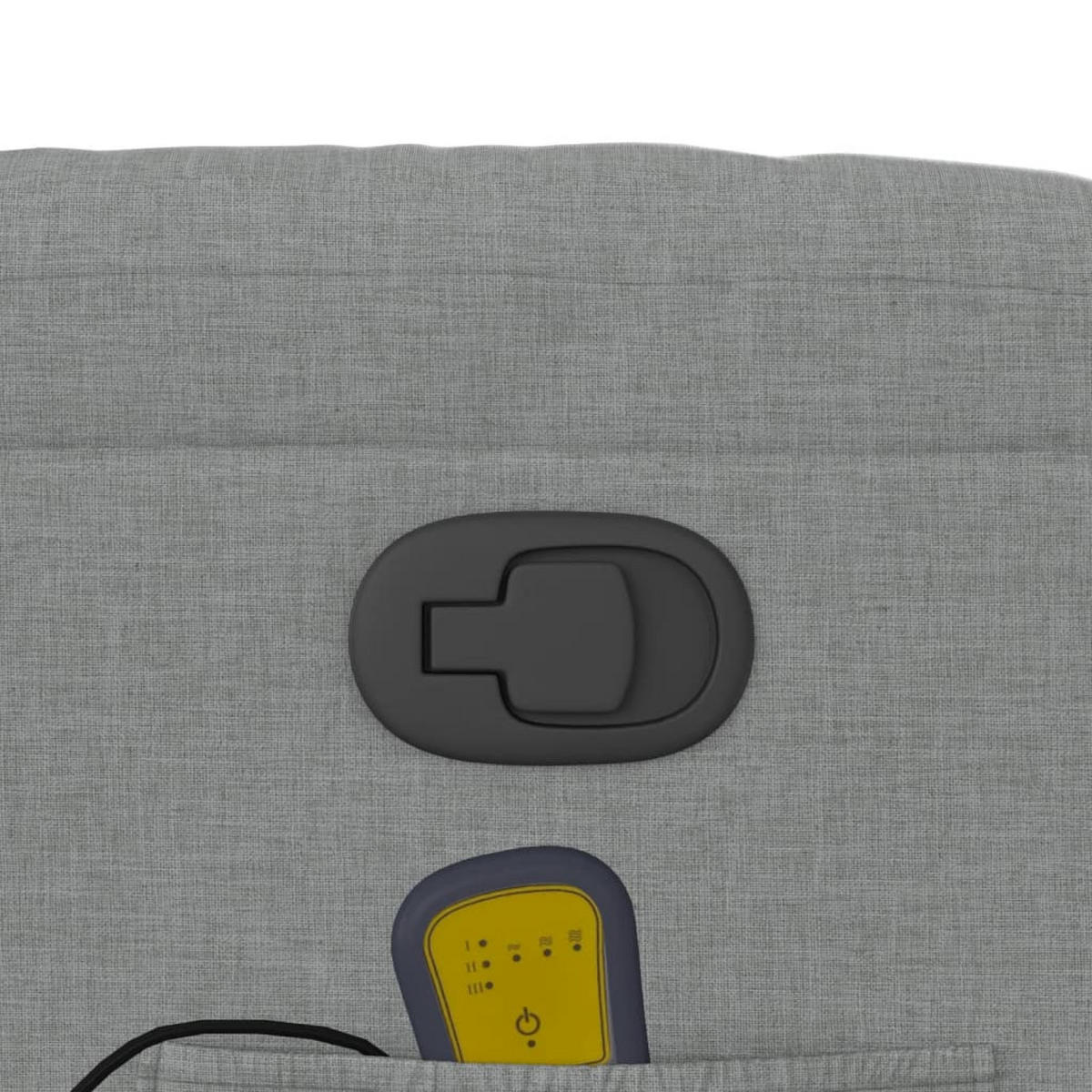 MASSAGESESSEL mit 6 Massage-Modi 77/93/99 cm aus Stoff Hellgrau - Hellgrau, Textil (77/99/93cm) - vidaXL