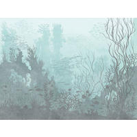 VLIESTAPETE Blau 371/280 cm - Blau/Grau, Textil (371/1cm) - KUNSTLOFT