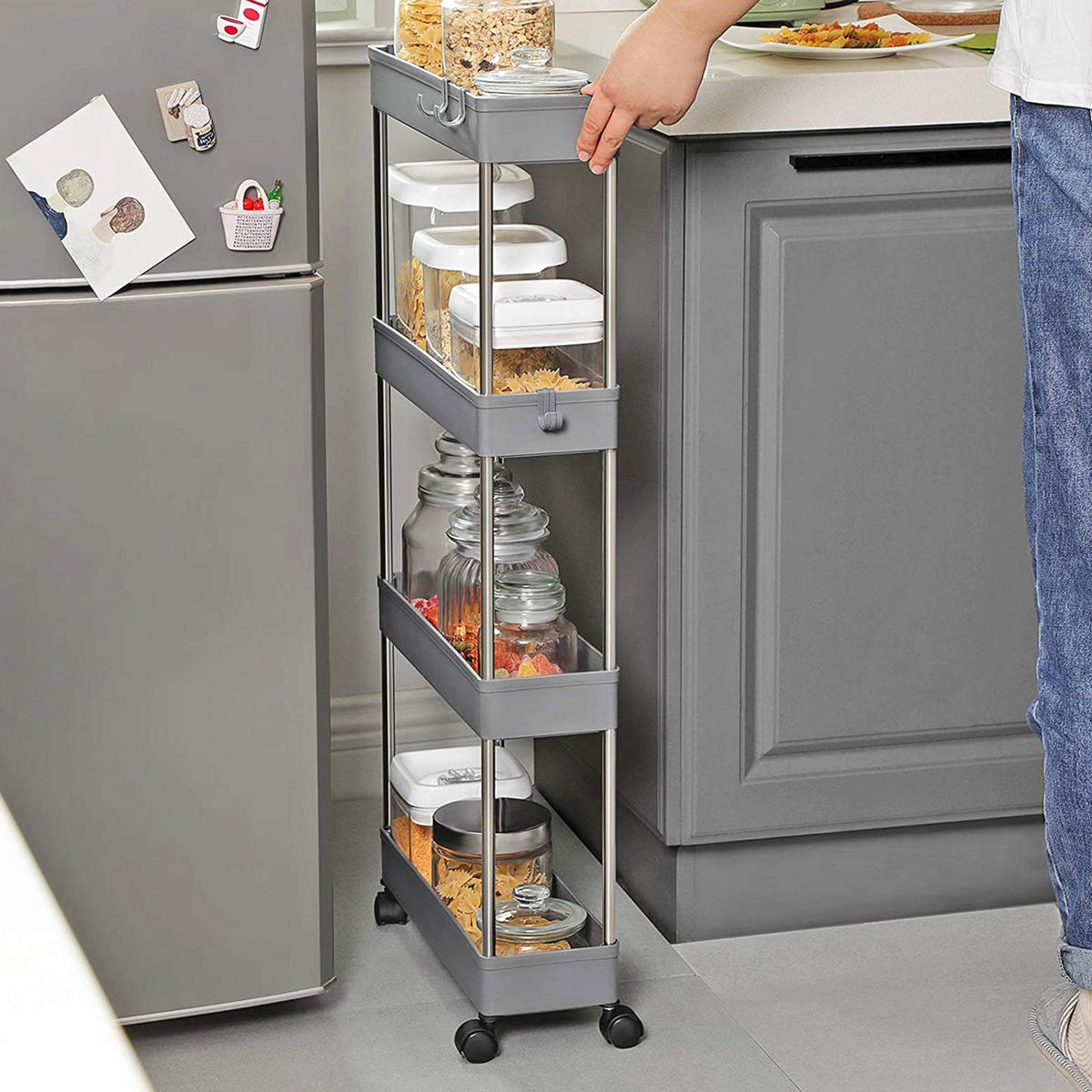 ROLLWAGEN - Grau, Kunststoff (12.5/86/40cm) - Hansiro