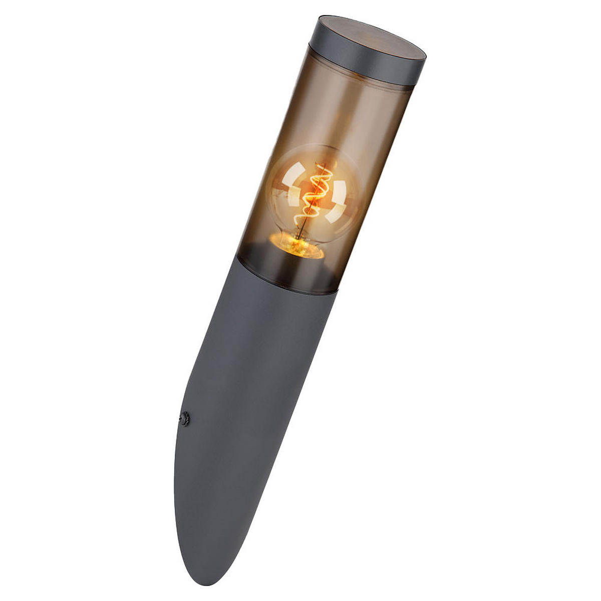 LED AUSSEN-WANDLEUCHTE Edelstahl Anthrazit - Anthrazit, Metall (7.6/40/7.6cm) - Globo Lighting