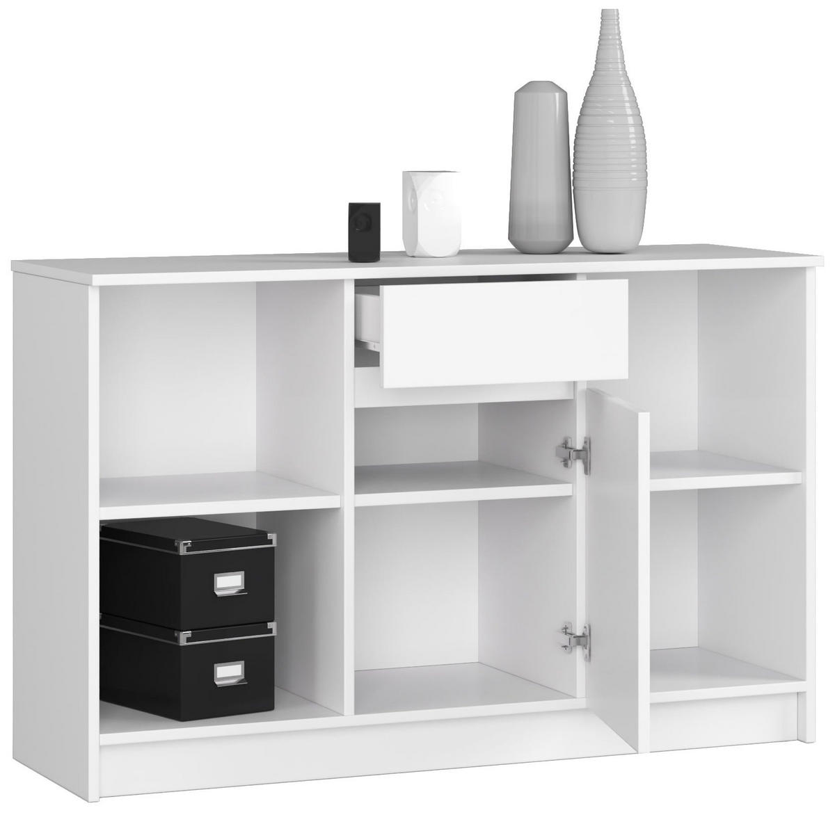 ECKSCHREIBTISCH-SET 120cm mit Kommode - Akaziefarben, Holzwerkstoff (126/120/79cm) - RAUMHIRSCH FURNITURE