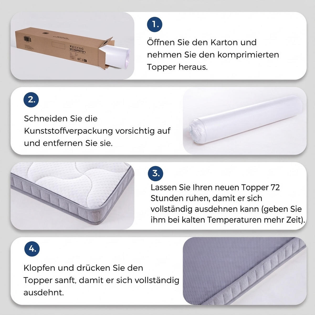 TASCHENFEDERKERNMATRATZE 90/190 cm Weiß, Härte H3 - Weiß, Textil (90/190cm) - Oxeza
