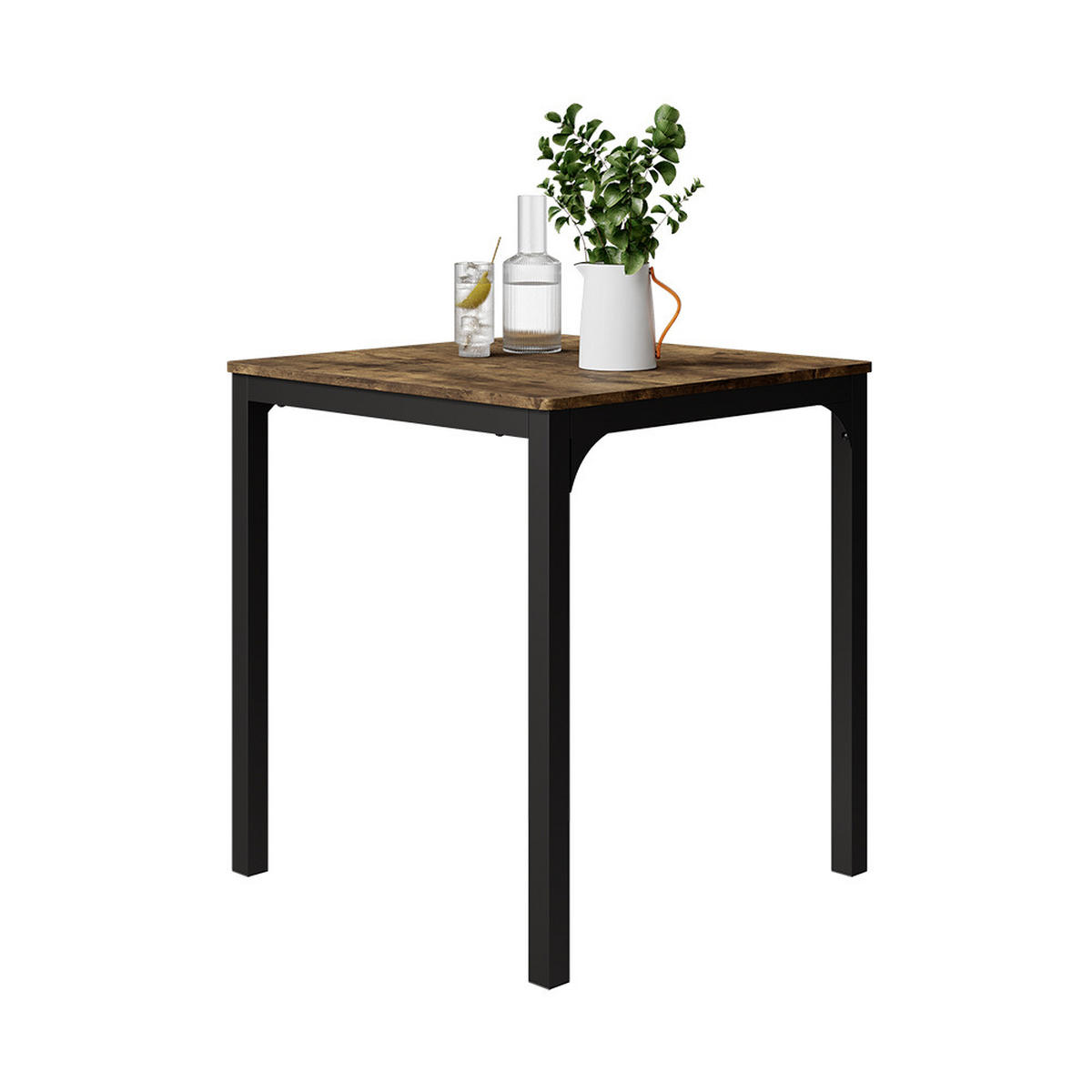 JÍDELNÍ STŮL Fyrk Černá/dubová rustikální - divoký dub/černá, kompozitní dřevo (70/70/75cm) - Vicco