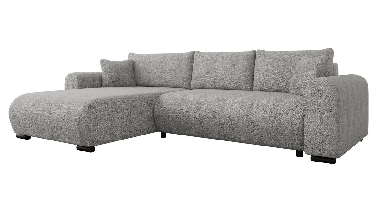 ECKSOFA Merkos - Schwarz/Grau, Holz/Textil (285/188cm) - MIRJAN24