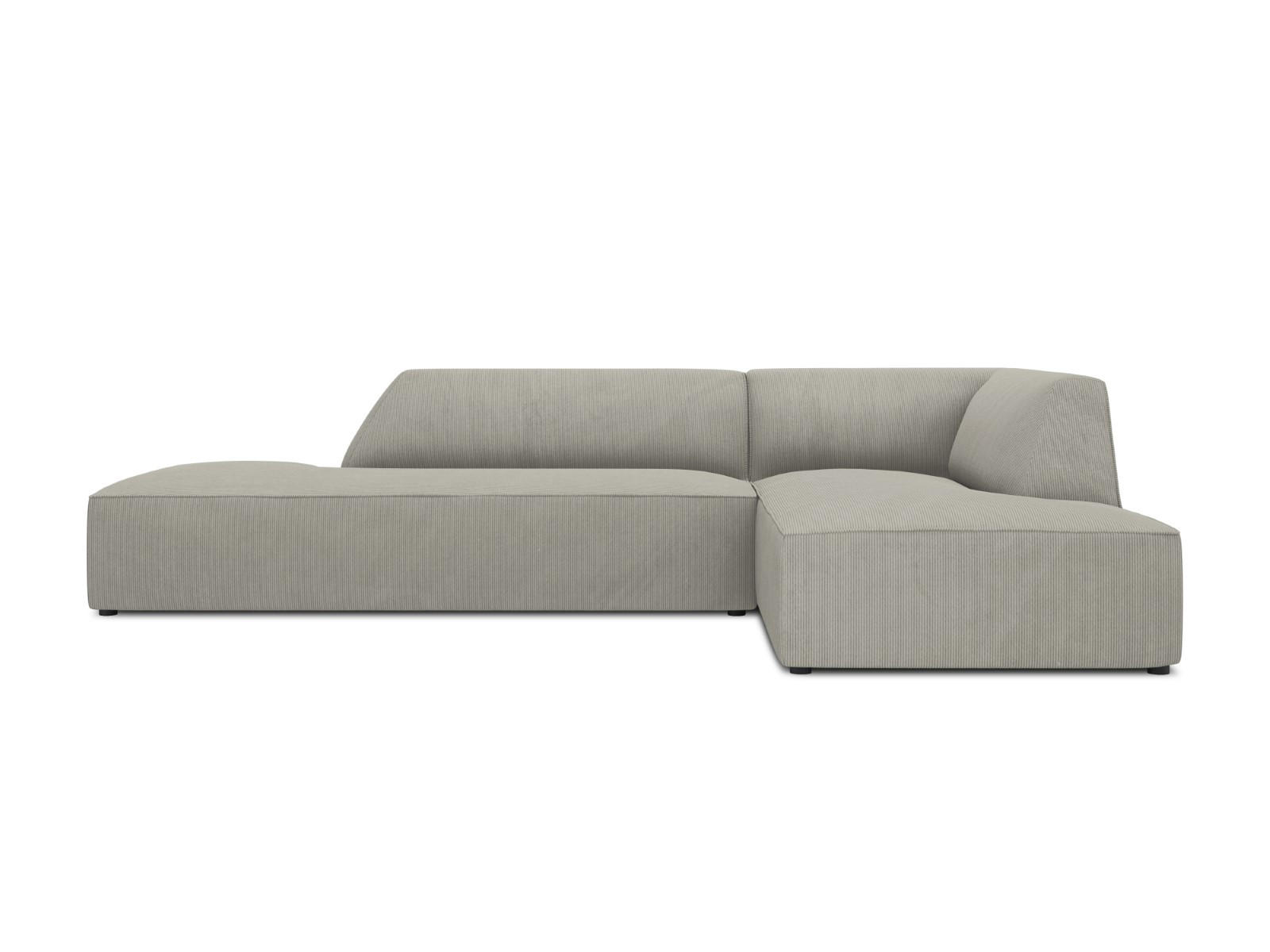 ECKSOFA rechts Ruby aus Cord hellgrau 4 Sitzplätze - Hellgrau, Textil (180/273cm) - Micadoni