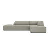 ECKSOFA rechts Ruby aus Cord hellgrau 4 Sitzplätze - Hellgrau, Textil (180/273cm) - Micadoni