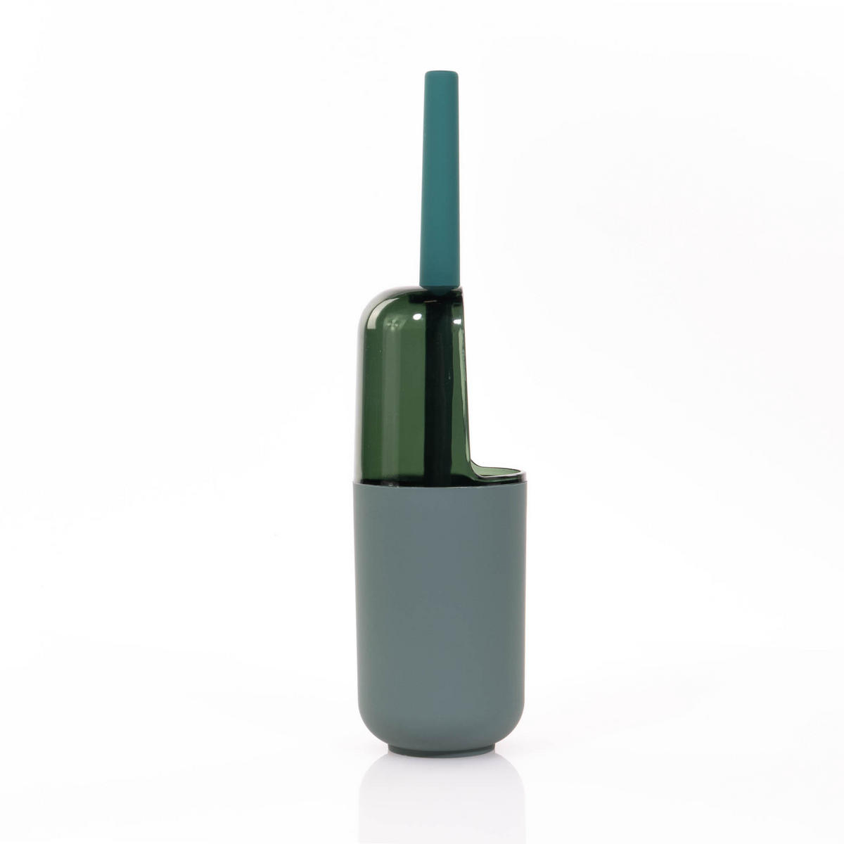 TOILETTENBÜRSTE mit Kunststoff-Behälter 10/10/37,5 cm - Grün, Kunststoff (10/37.5/10cm) - Douceur d´intérieur