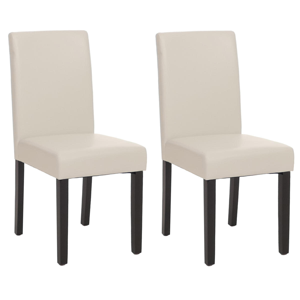 ESSZIMMERSTUHL Hochganz Reinweiß 2er-Set - Weiß Hochglanz, Textil (43/90/56cm) - MCW