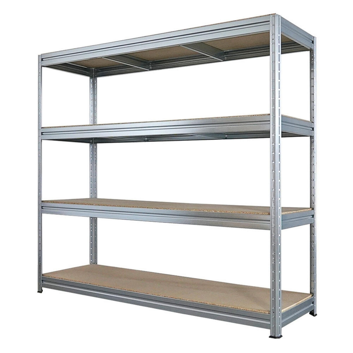 SCHWERLASTREGAL Dino 2er-Set 180x200x60cm Spanplatten-Ebenen Verzinkt - Silberfarben, Metall (400/180/60cm) - PROREGAL