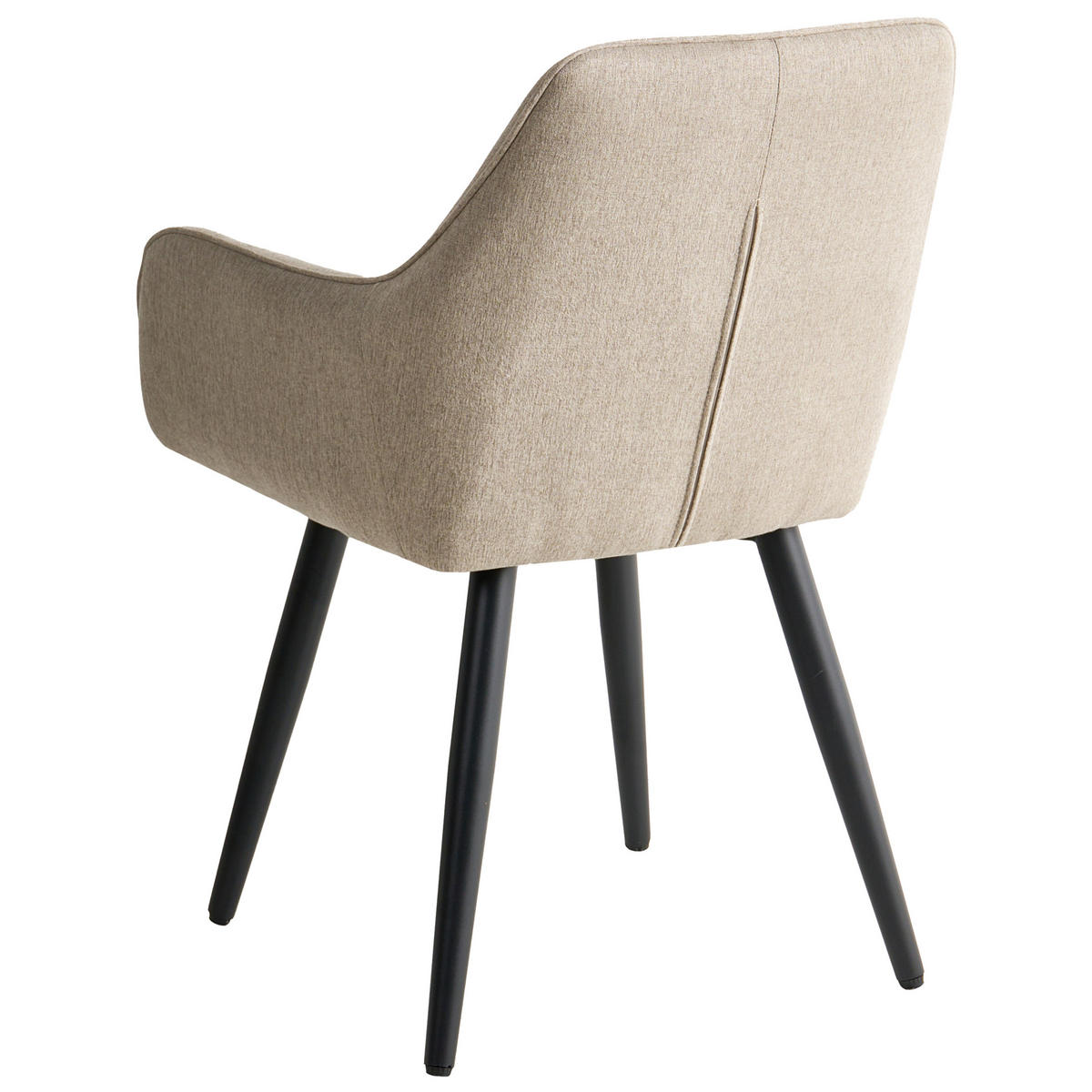 ESSZIMMERSTUHL 2er Set Kunstleinen Beige Tirano - Beige, Textil/Metall (56/83/64cm) - Beliani