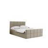 BOXBETT mit Bettkasten und Matratze Topper HANA Stoff Matt Velvet Beige 140x200 cm H2-Pocket - Beige, Holz/Textil (140/200cm) - Kaiser Möbel
