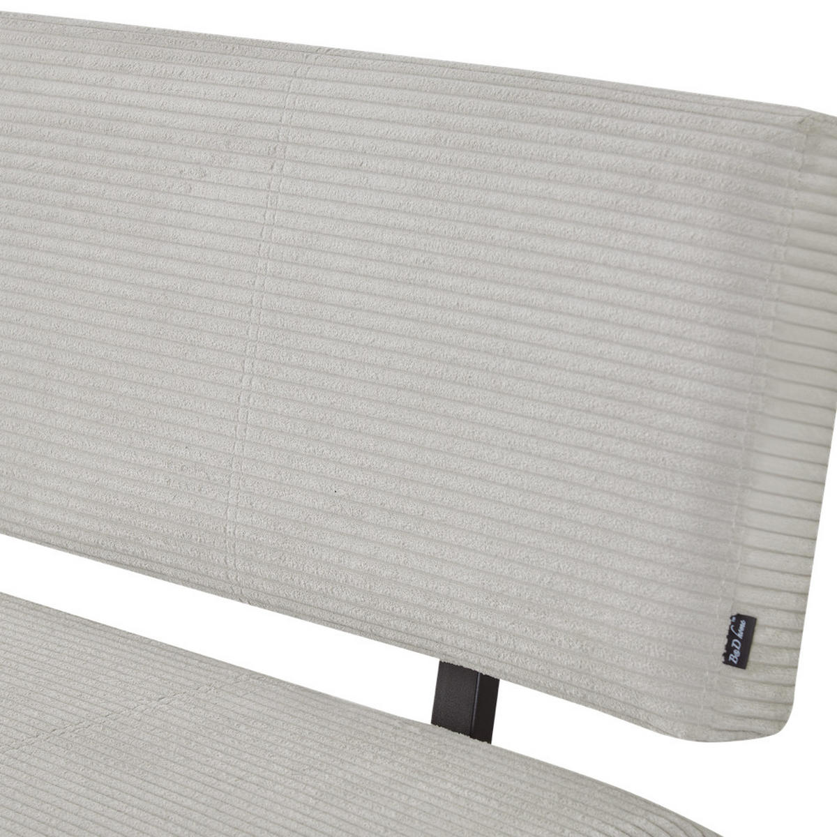 SITZBANK SIGFRID - Hellgrau, Textil/Metall (140/88/58cm) - B&D Home