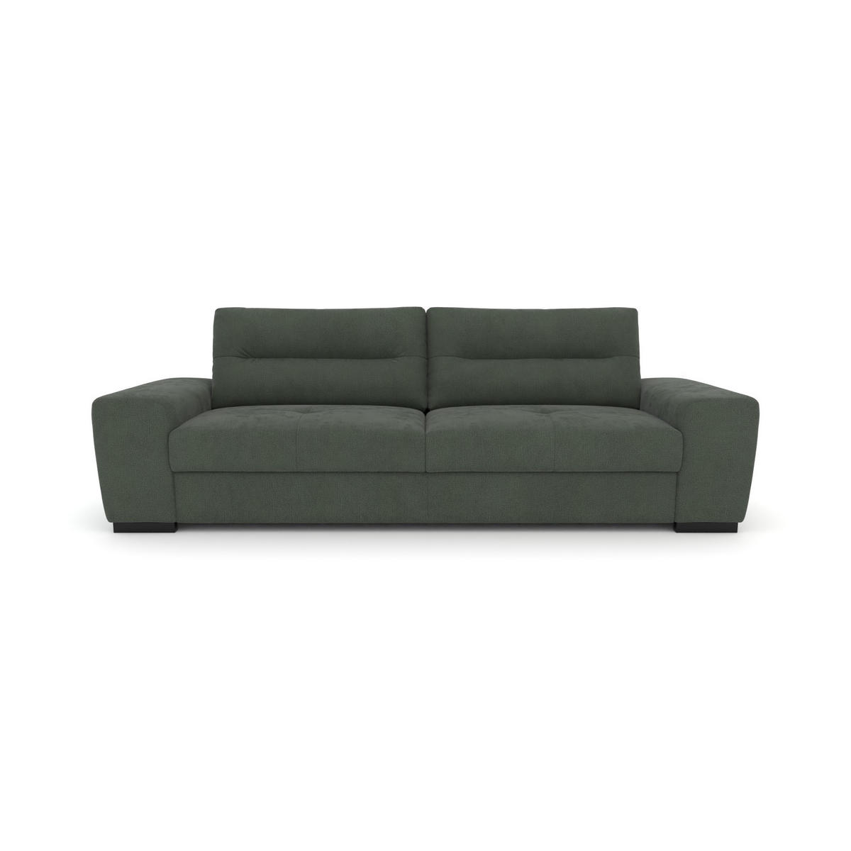 3-SITZER Carlisle Chenille Grün 274/97/93 cm - Waldgrün, Kunststoff/Textil (274/93/97cm) - foamnova