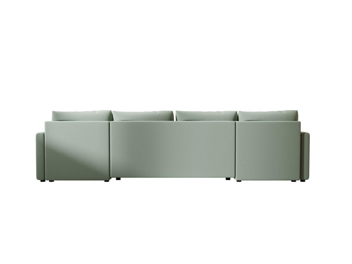 ECKSOFA MOS U BIS Cosmic 16 mit Schlaffunktion - Hellgrün, Textil (285/85/140cm) - Bedante