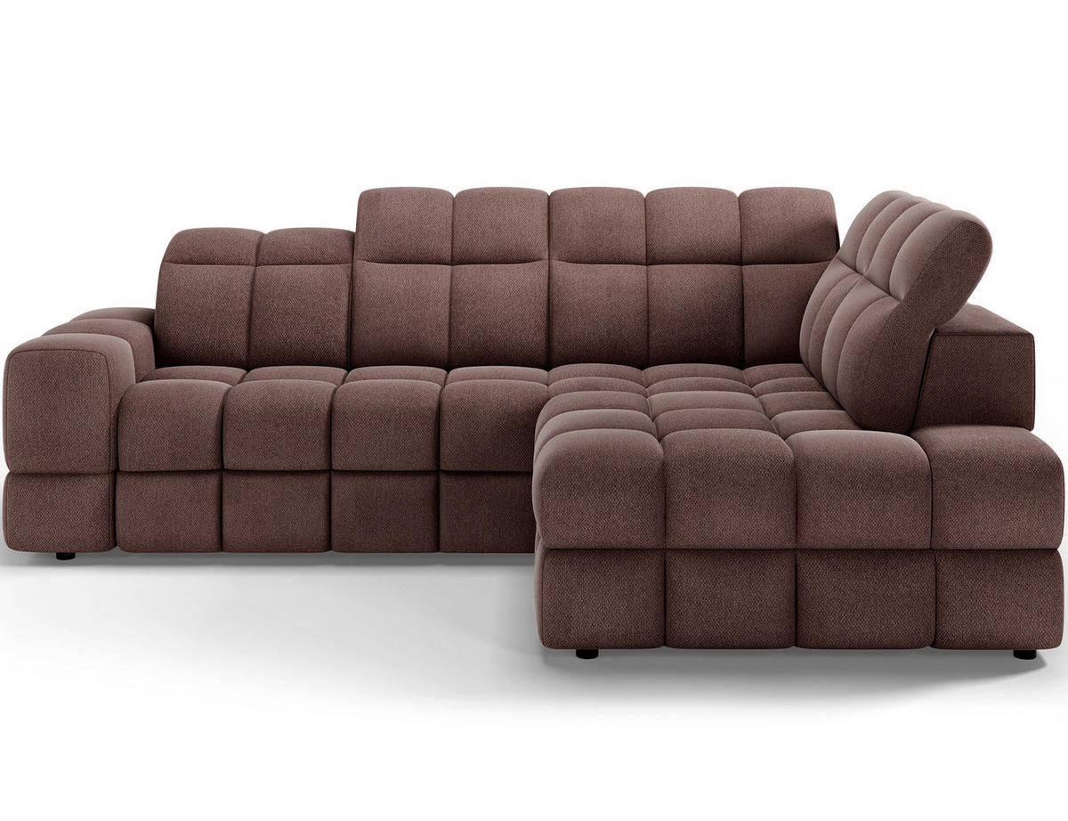 ECKSOFA Bronon mit Schlaffunktion und Bettkasten – Modernes Design, verstellbare Kopfstützen und verschiebbare Rückenlehnen - Braun, Kunststoff (296/109cm) - Wohnideebilder