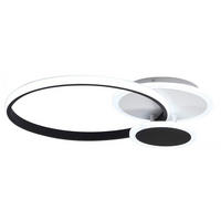 LED-DECKENLEUCHTE Reinhard 44/36/8 cm - Schwarz, Metall (44/36/8cm) - Nettlife